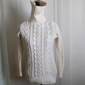 Chunky cable knit cotton sweater XS